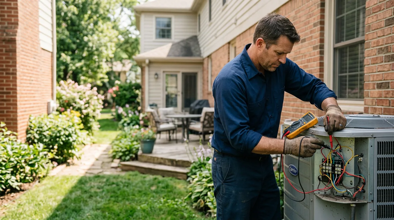 HVAC technician working near Dry Creek, LA